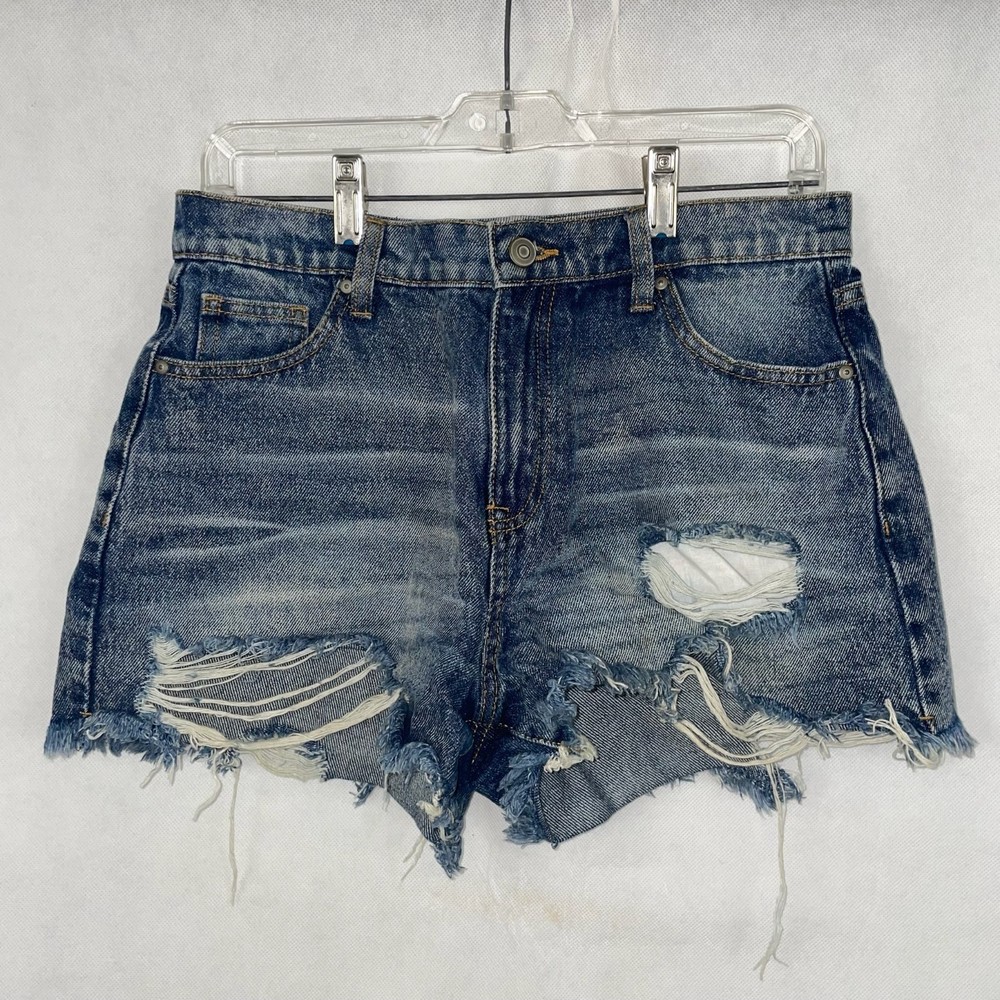 NOBO No Boundaries High Rise Ripped Jean Shorts Size 9